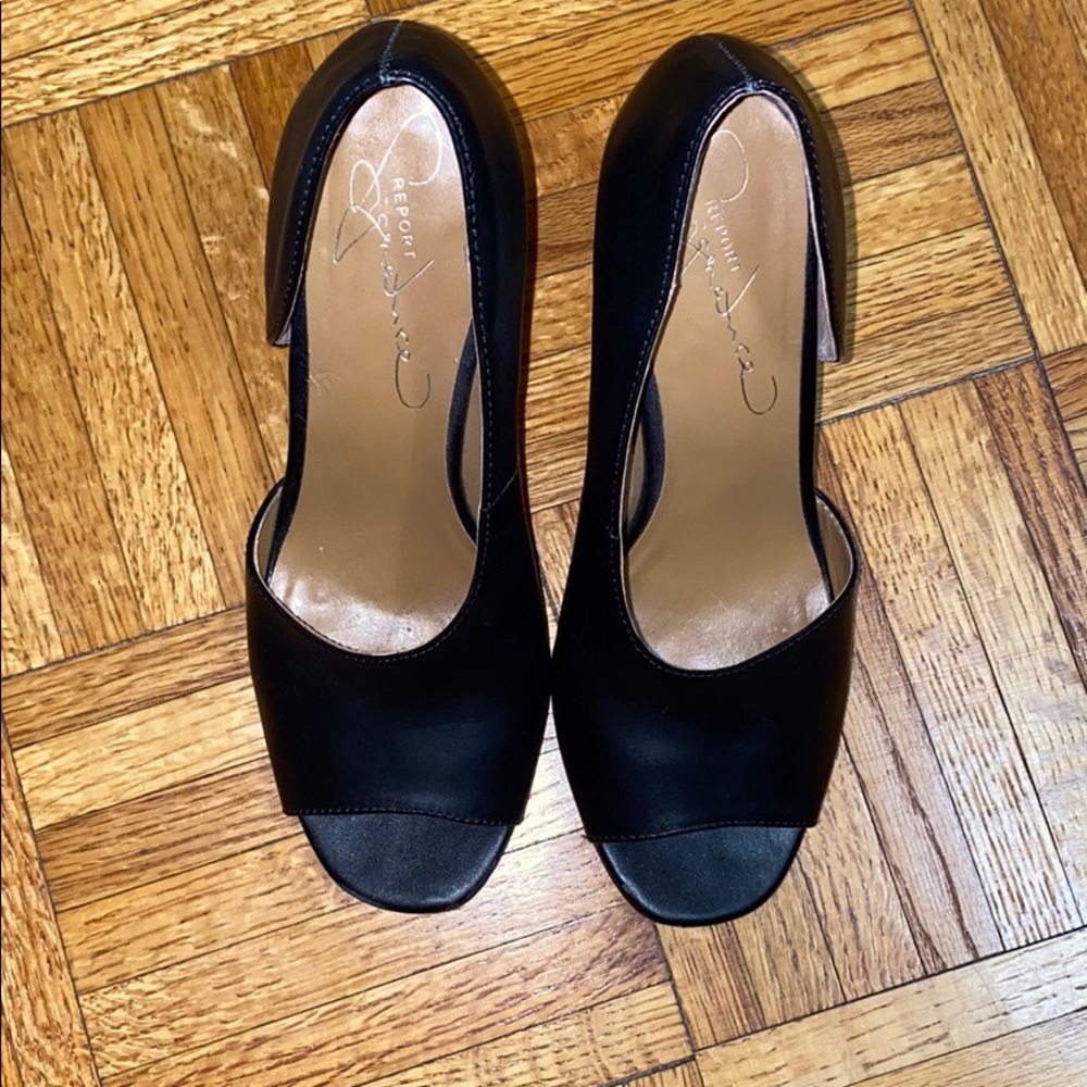 Report Signature Asymmetrical Peep Toe Heels. - image 3